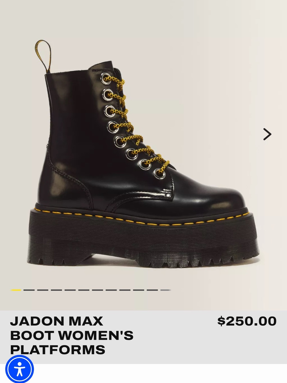 Dr. Martens Jadon Max Platform Boot in Black